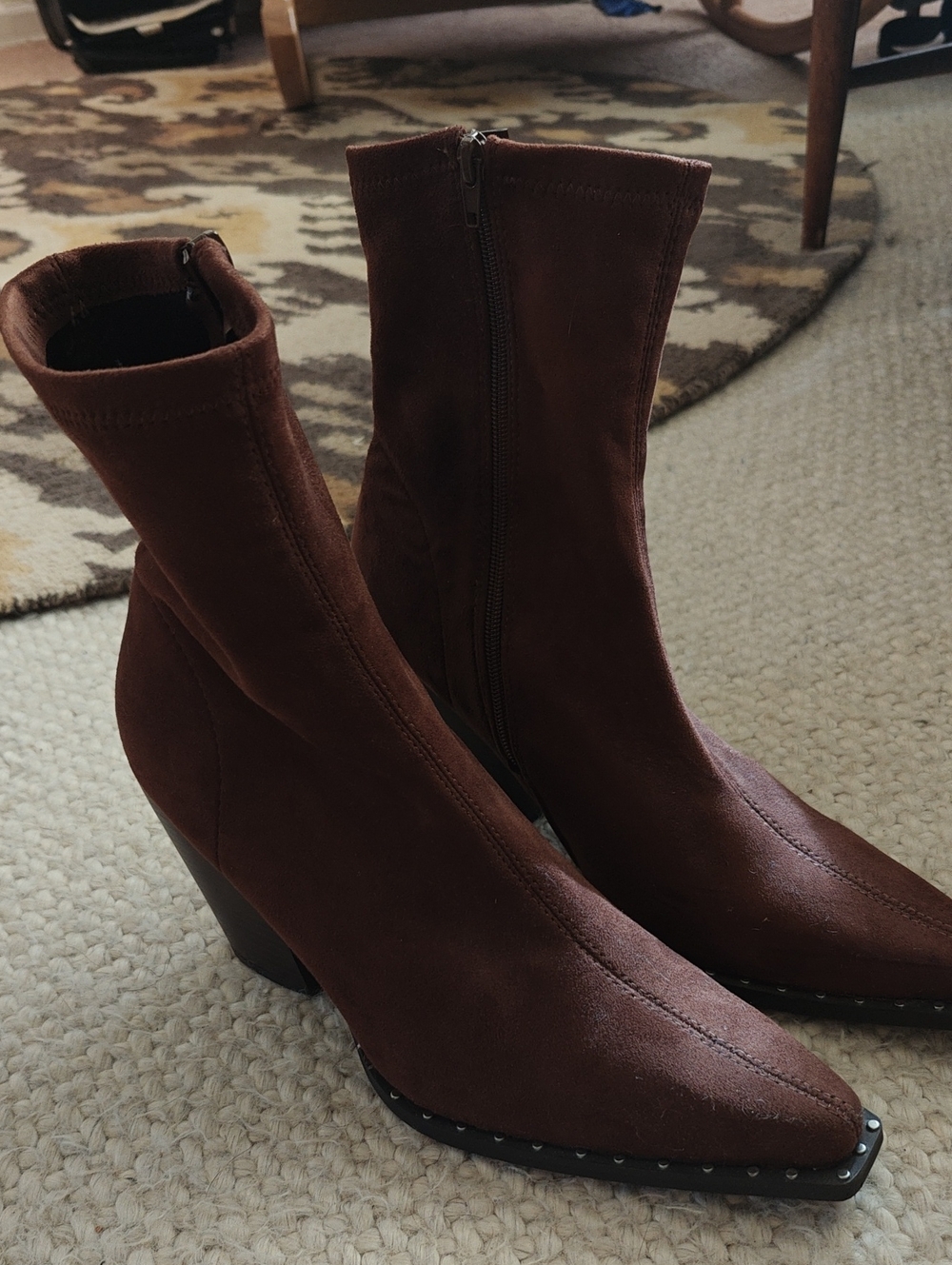 Women's Brown Heeled Boots US 12